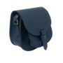 Crossbody Navy Dark Blue Loop Closure Leather Saddle Bag Maya, thumbnail 3 of 5