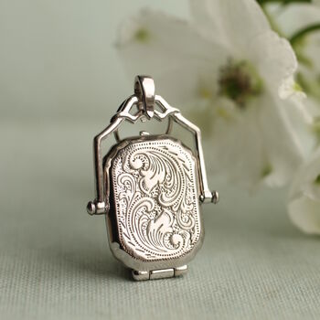 Victorian Sterling Silver Personalised Engraved Locket, 4 of 8