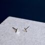 Sterling Silver Triangle Stud Earrings, thumbnail 5 of 8