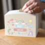 Personalised Children's Money Box With Unicorns, thumbnail 2 of 5