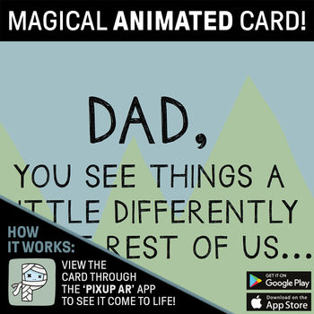 'Dad Vision' Augmented Reality Greeting Card, 2 of 5