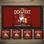 Personalised Bar Runner And Coasters Dog House Vintage, thumbnail 1 of 8