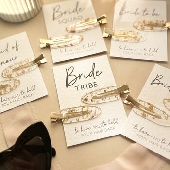 Hen Do Hair Gold And Silver Clips Hen Party Favour Party Bag Filler, 8 of 10