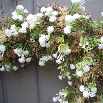 All Year Gypsophila Heart Wreath Gift Wedding, 3 of 4