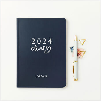 Personalised Modern 2024 Weekly Diary, 2 of 8
