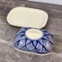 Blue And White Patterned Butter Dish, thumbnail 2 of 3