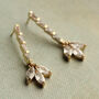 Crystal Petal Bridal Flower Earrings, thumbnail 1 of 8