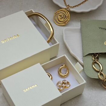 Dainty Gold Plated Crystal Necklace Luna, 4 of 4