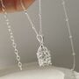 Sterling Silver Birdcage Pendant Necklace, thumbnail 3 of 5