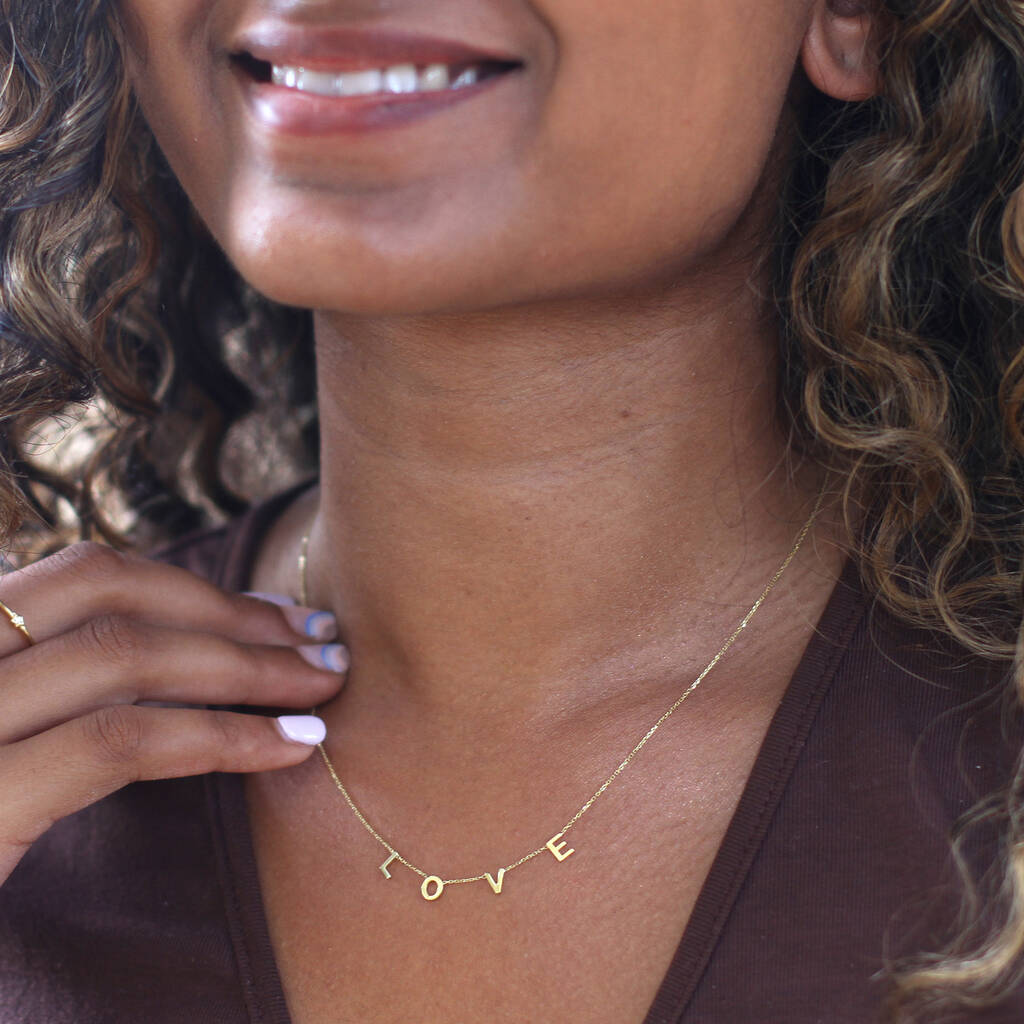9ct Gold 'Love' Necklace, 1 of 3