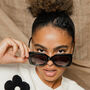 Black Chunky Oversized Statement Butterfly Sunglasses, thumbnail 1 of 2