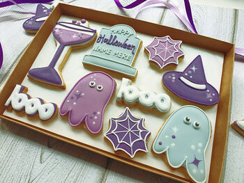 Pre Order Personalised 'Boos N' Brews' Halloween Letterbox Cookies, 3 of 4