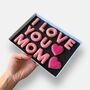 I Love You Mom Message Iced Biscuits Mother's Day Letterbox Gift, thumbnail 3 of 11