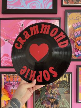 Personalised Upcycled Vintage 12' Lp Vinyl Record Decor, 4 of 9