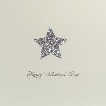 Valentine's Shiny Star Handmade Card, 2 of 2