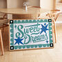 Sweet Dreams Wall Art, Blue Bedroom Print, thumbnail 8 of 9