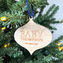 Baby Announcement Christmas Tree Decoration, thumbnail 2 of 4