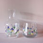 Hand Painted Pansie Bedside Carafe Set, thumbnail 3 of 6