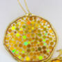 Statement Disco Earrings With Gold Glitter, thumbnail 6 of 12