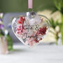 Valentine's Day Floral Glass Bauble Decoration, thumbnail 2 of 5