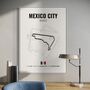 Mexico City F1 Track Print Blue F1 Gift, Father's Day Gifts, thumbnail 2 of 2