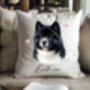 Personalised Akita Hearts Cushion Cover Gift, thumbnail 2 of 2