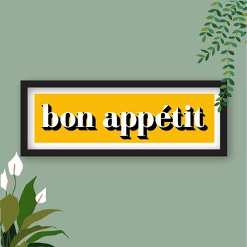 Framed Bon Appetit Print, 8 of 10