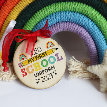 First School Uniform Wooden Tag, 3 of 11