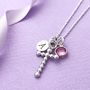 Personalised Christening Necklace With Birthstone, thumbnail 2 of 4
