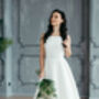 Bohemian Linen Wedding Dress, thumbnail 2 of 12