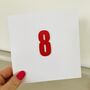 8th Handmade Birthday Card, thumbnail 1 of 3