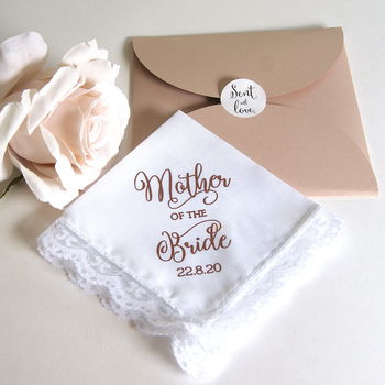 Mother Of The Bride Wedding Handkerchief Gift, 2 of 8