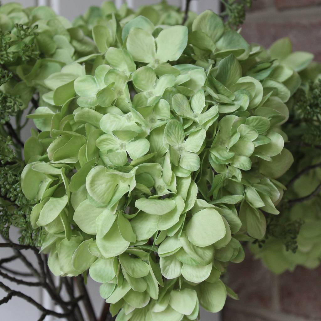 Artificial Green Hydrangea Stems By Lime Tree London
