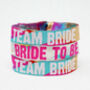 Team Bride Multicoloured Hen Party Wristbands, thumbnail 4 of 10
