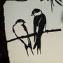 Pair Of Swallows Metal Garden Art, thumbnail 2 of 3