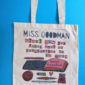 Personalised Inspirational Teacher Bag, 5 of 5