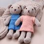 Personalised Hand Knitted Teddy, thumbnail 2 of 2