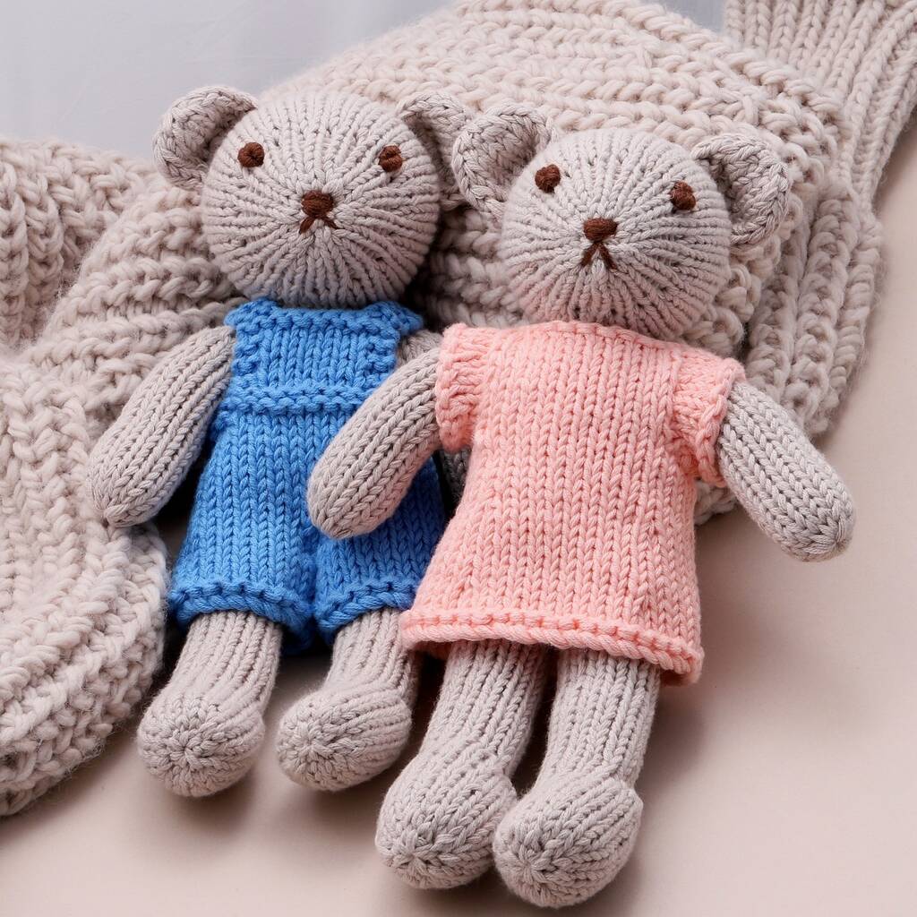 Personalised Hand Knitted Teddy By attic | notonthehighstreet.com