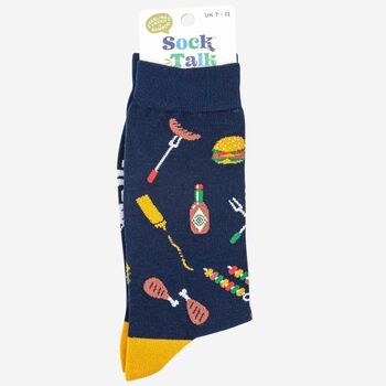 Men's Barbeque Grill BBQ Food Bamboo Socks, 3 of 4