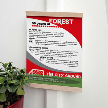 Years Of Being A Red Print Birthday Gift For Nottingham Forest Fan, 3 of 5