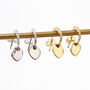 Gold Or Silver Crystal Huggie Hoop Charm Earrings, thumbnail 2 of 6