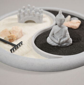 Yin And Yang Japanese Zen Garden Full Kit With Decor Meditation, 3 of 11