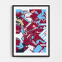 West Ham United Football Shirt Mash Up Print, thumbnail 3 of 3