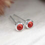 Mini Sterling Silver Flame Red Opal Stud Earrings, thumbnail 1 of 11