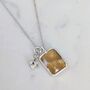 The Duo Citrine Necklace, Sterling Silver, thumbnail 3 of 10