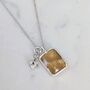 The Duo Citrine Necklace, Sterling Silver, thumbnail 4 of 12