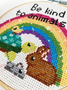 Be Kind To Animals Cross Stitch Kit, 7 of 7