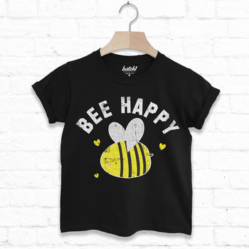 Bee Happy Children's Slogan T Shirt, 2 of 3