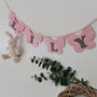 Bunting Personalised Pink Felt Butterfly Wall Decor, thumbnail 10 of 11
