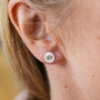 Sterling Silver Birthstone Small Disc Studs, thumbnail 10 of 12